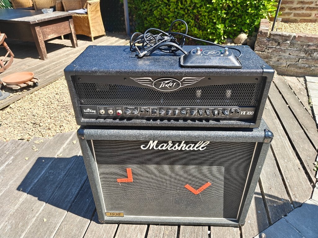 Peavey VK100 head + Marshall 1936 cab, Musique & Instruments, Amplis | Basse & Guitare, Enlèvement, Utilisé, Guitare, 50 à 100 watts