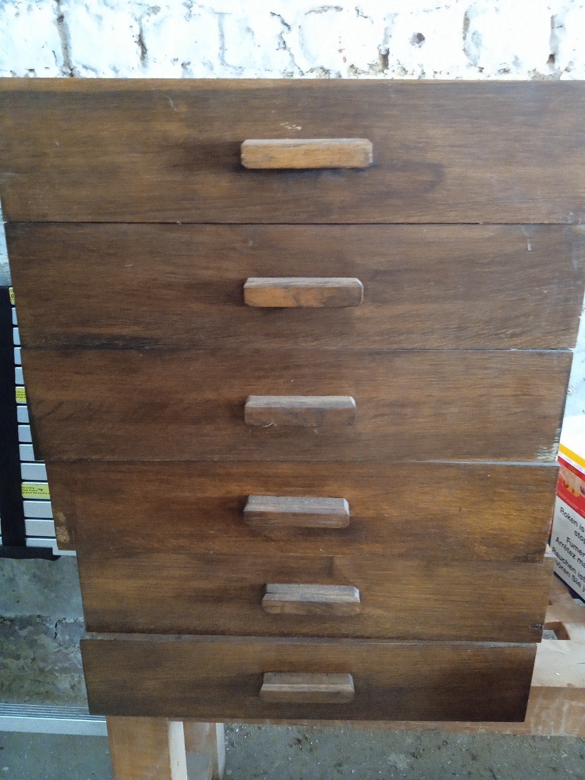6 tiroirs vintage en bois, Enlèvement