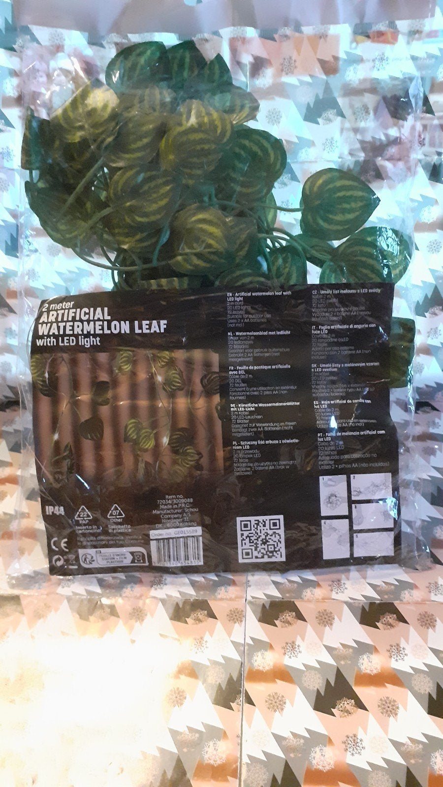 guirlande feuille de pastèque en soie avec led neuf emballé, Huis en Inrichting, Binnen, Ophalen of Verzenden, 200 cm, Overige merken