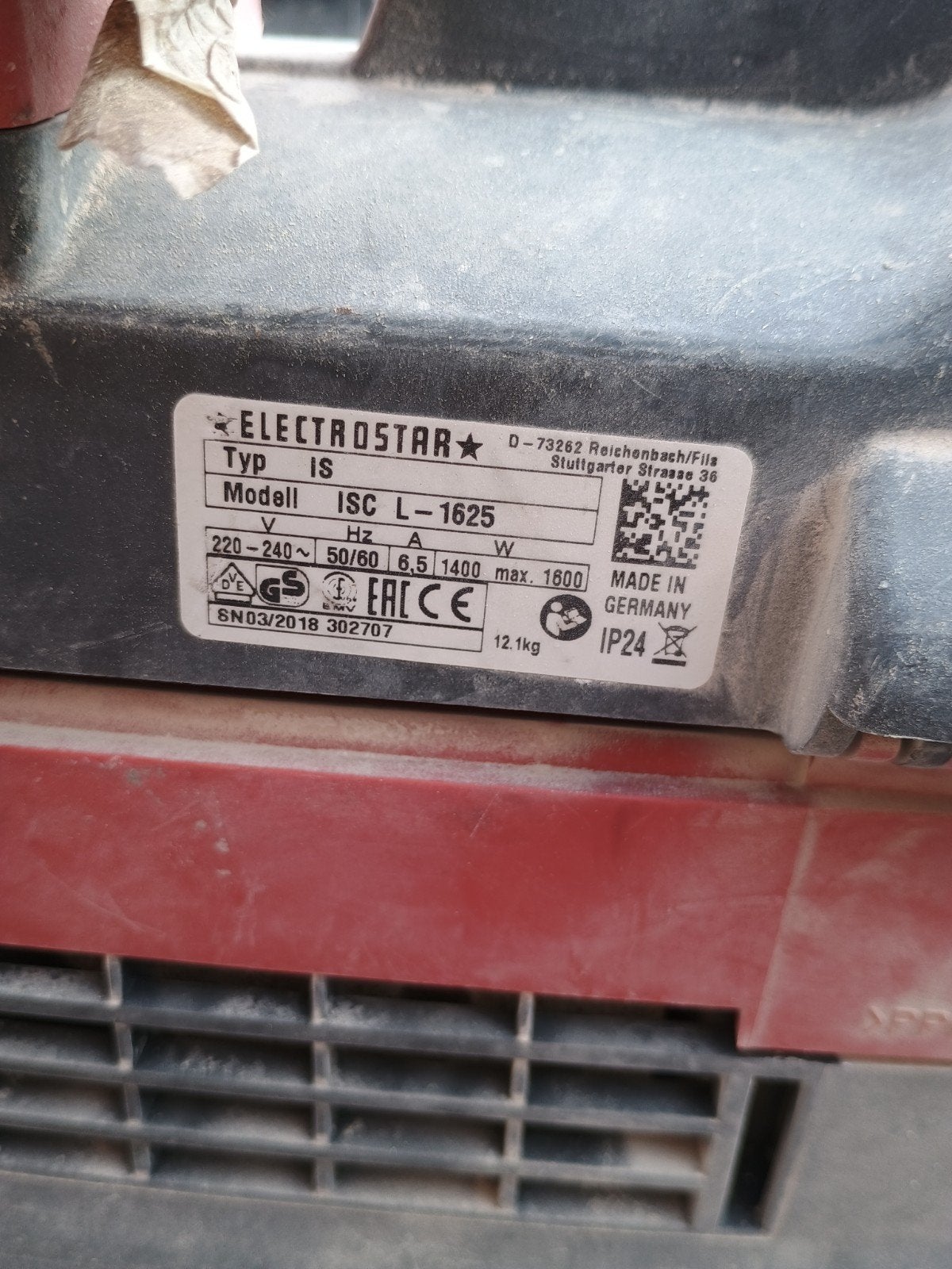 professionele stofzuiger Electrostar, Ophalen