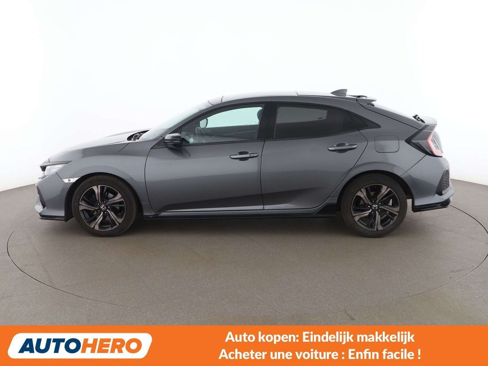 Honda Civic 1.5 VTEC Sport Plus (bj 2017, automaat), Auto's, 5 deurs, 134 kW, Parkeersensor, Zilver of Grijs