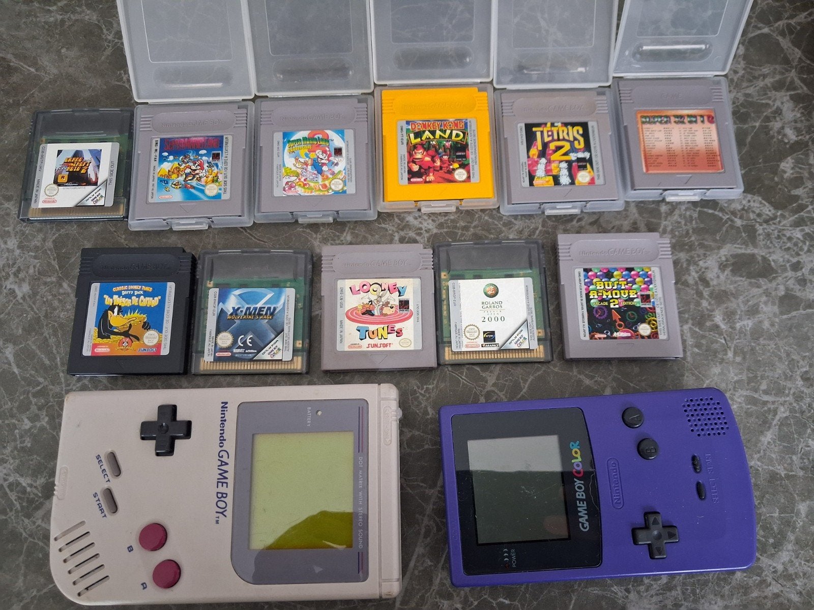 Game Boy + Game Boy Color + 11 spelletjes, Games en Spelcomputers, Spelcomputers | Nintendo Game Boy, Ophalen, Game Boy Color