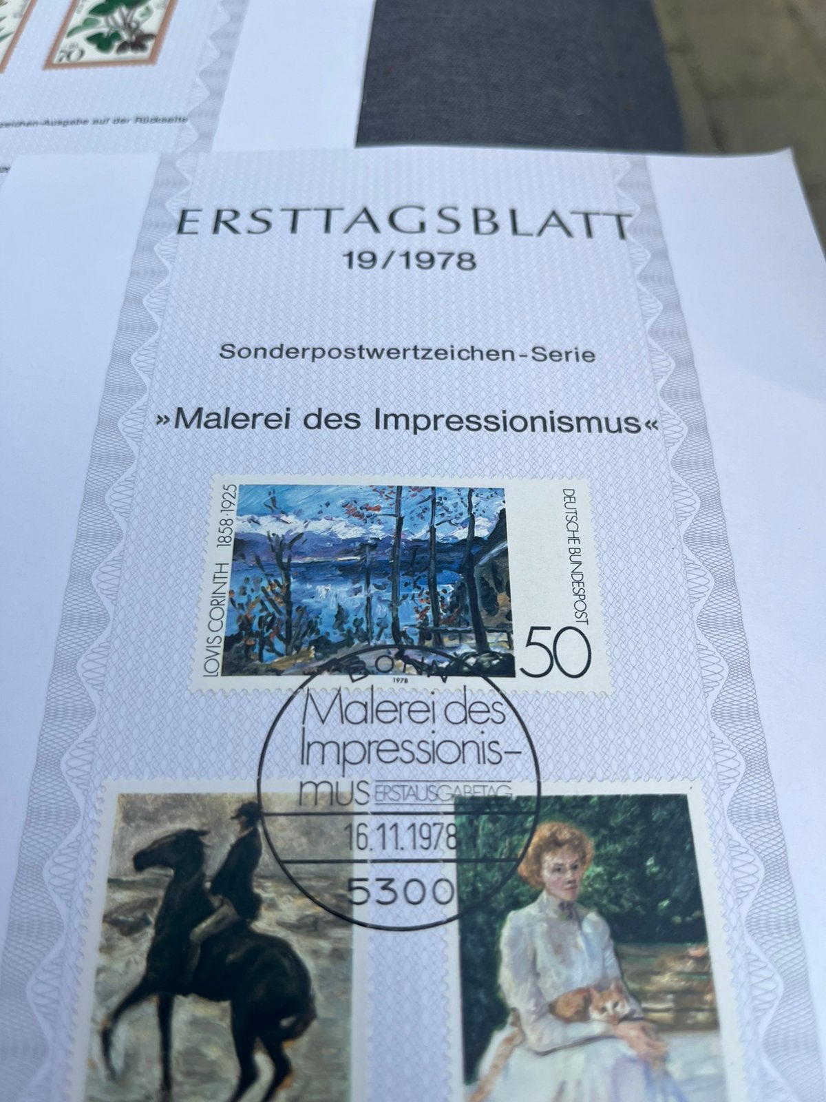 Eerstedag vellen uit Duitsland, Verzenden