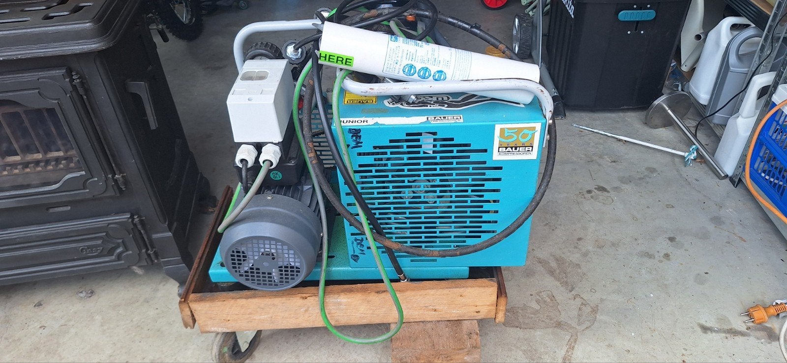 Compresseur Bauer haute pression — bouteilles de plongée, Sports nautiques & Bateaux, Plongée, Enlèvement, Utilisé, Autres types
