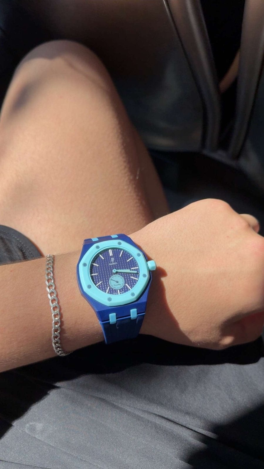 Royal Pop AP horloge - blauw, Handtassen en Accessoires, Horloges | Heren, Ophalen, Nieuw, Polshorloge, Swatch
