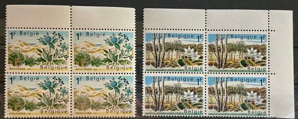 LOTVERKOOP 449. OBP: 1408/09. MNH. Blokken., Orginele gom, Ophalen of Verzenden, Postfris, Postfris