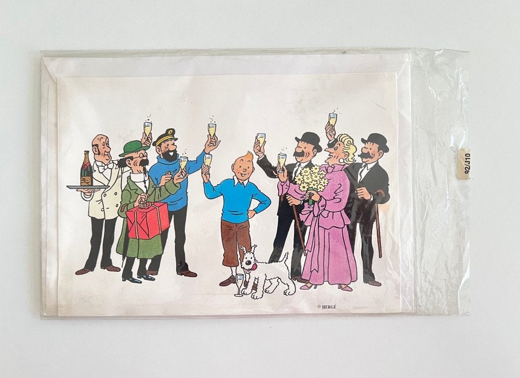 Carte et enveloppe Postogram Tintin - 1992, Enlèvement ou Envoi, 1980 à nos jours, Non affranchie, Culture et Média