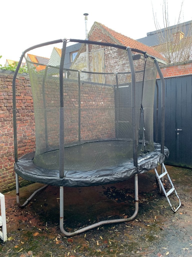 trampoline Jumpking ovaal met veiligheidsnet, Ophalen, Gebruikt