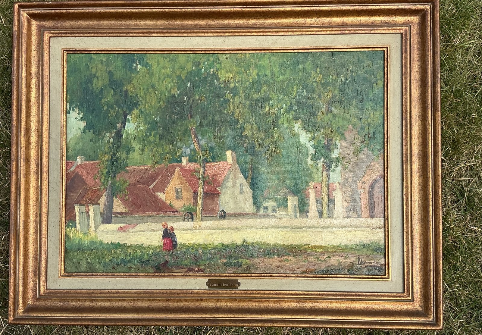 Leon Vannueten.. peinture, 85 euros, Antiquités & Art, Enlèvement ou Envoi, Toile