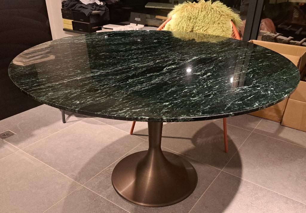 Marmeren ronde design tafel met tulpvormige poot, Ophalen, Overige materialen, Modern design, Rond