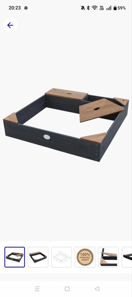 Houten zandbak, Kinderen en Baby's, Speelgoed | Buiten | Zandbakken, Ophalen
