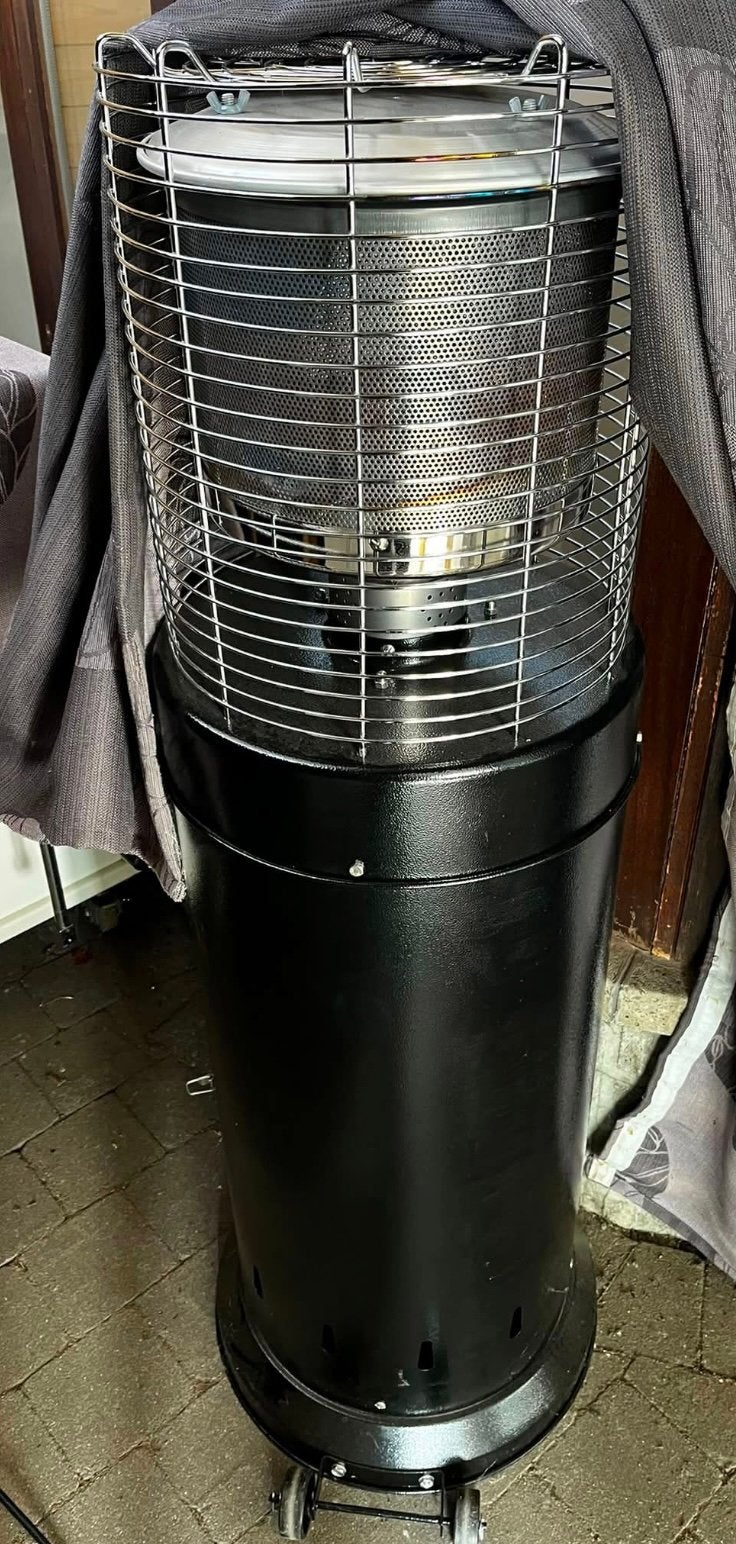 Terrasverwarmer gekocht Hubo, Tuin en Terras, Ophalen, Zo goed als nieuw