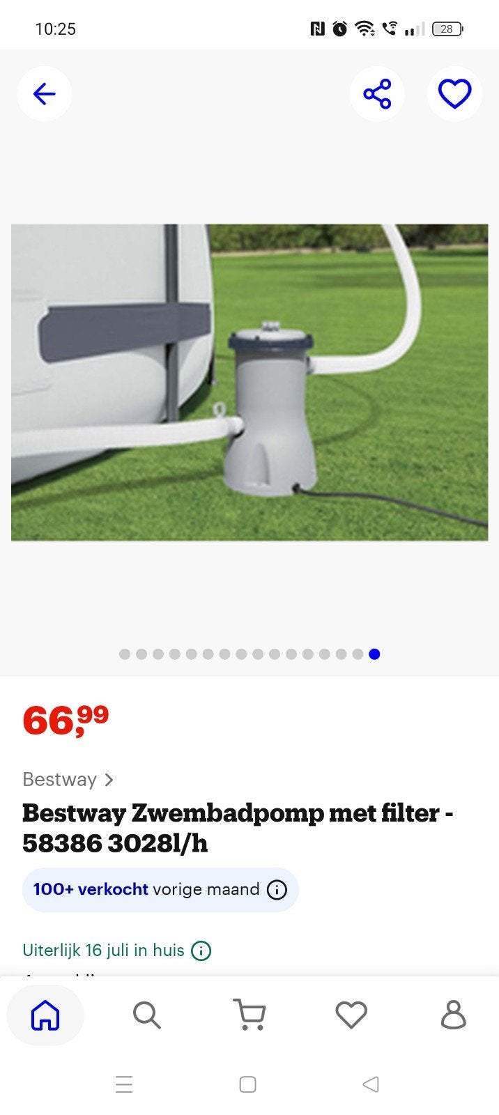 NIEUW filterpomp bestway middelgroot 3m3/h, Tuin en Terras, Ophalen, Filter