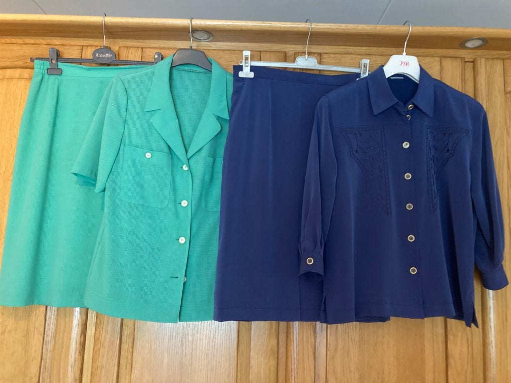 2X deux piece maat 38, Kleding | Dames, Ophalen of Verzenden, Zo goed als nieuw, Maat 38/40 (M), Blauw