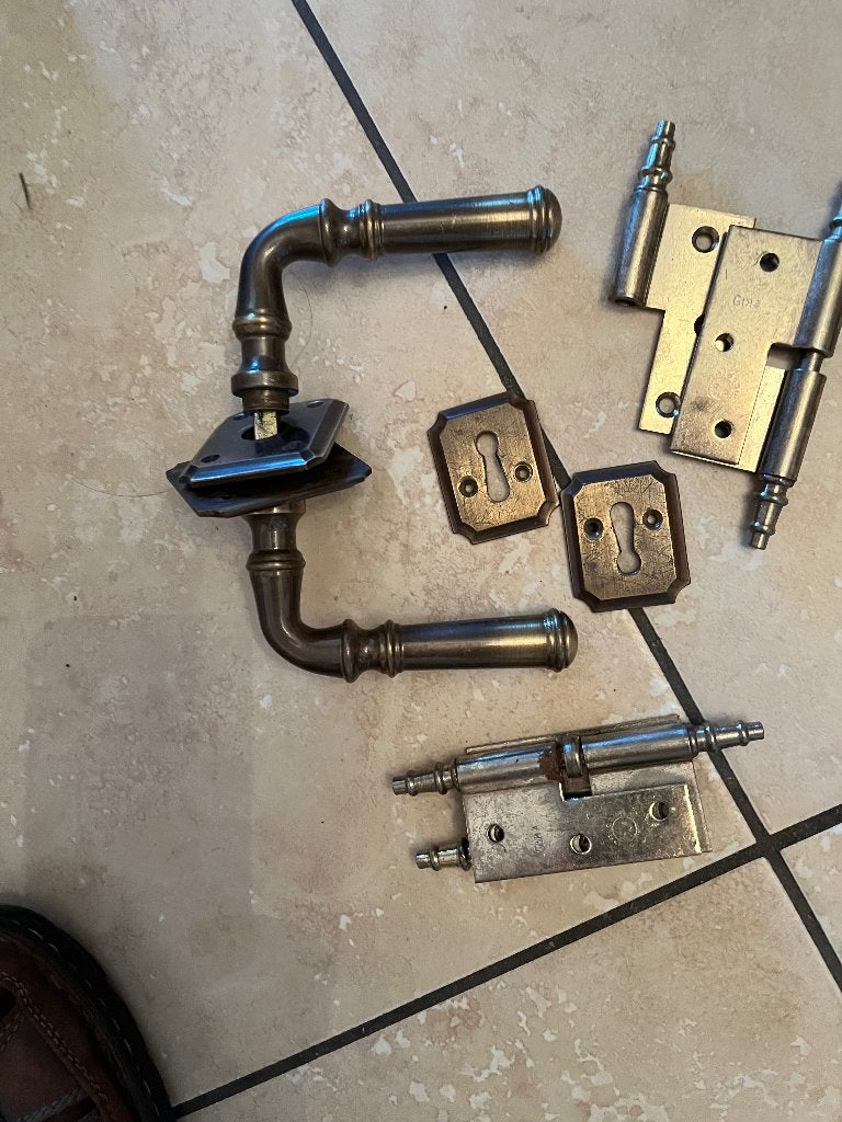 deurklink en beslag koper, Doe-het-zelf en Bouw, Hang- en Sluitwerk, Ophalen, Nieuw, Koper of Messing, Klink of Kruk