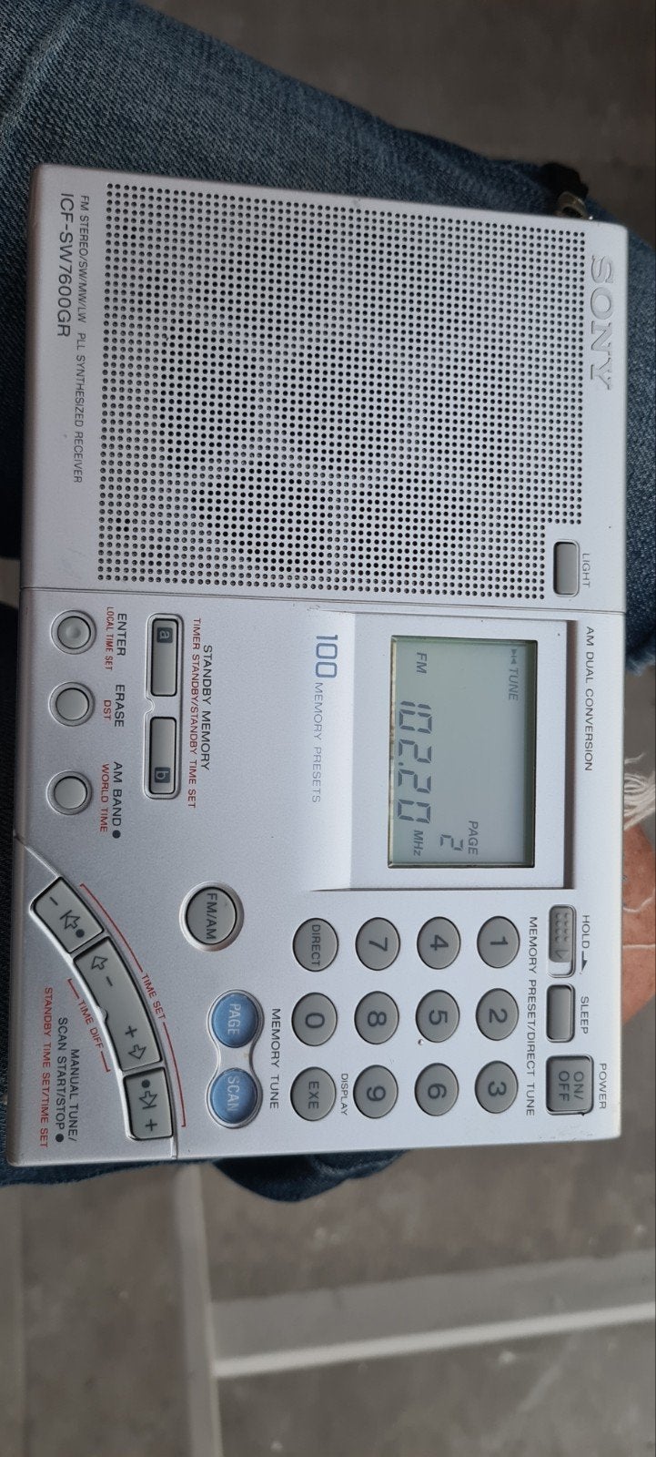 radio sony icf sw7600gr  vintage world mondiale., Enlèvement, Radio
