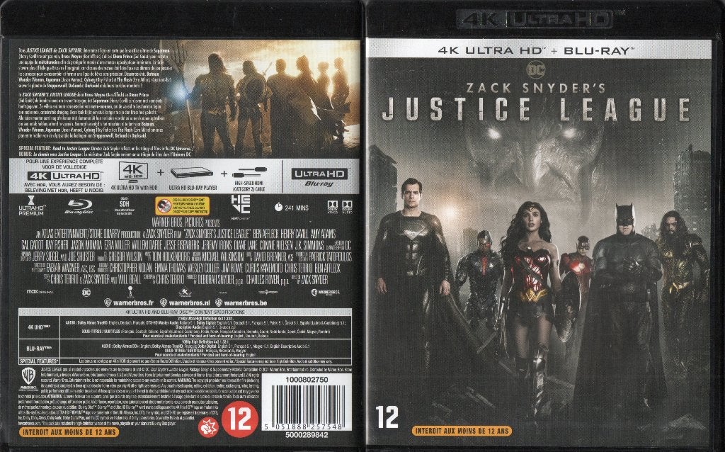 zack snyder’s justice league (4k ultra-hd + blu-ray) neuf, Enlèvement ou Envoi, Comme neuf, Science-Fiction et Fantasy