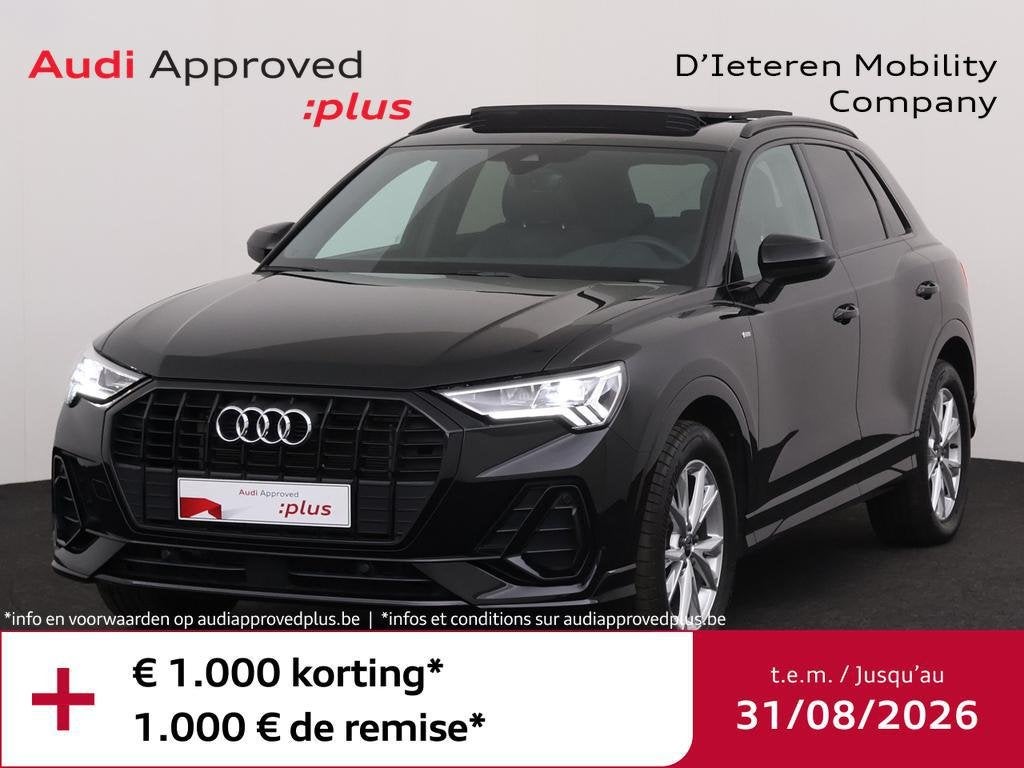Audi Q3 Q3 35 TFSI Business Edition S line S tronic, Automaat, Zwart, https://public.car-pass.be/vhr/10969fd4-04e8-4f02-99cc-8005119f6dc3