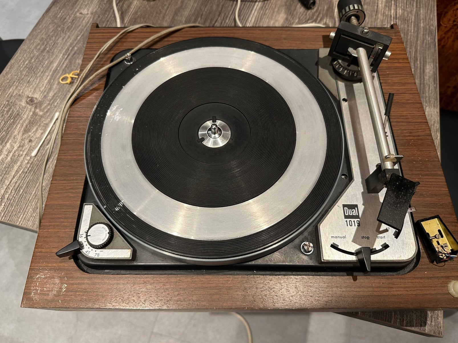 2 maal Dual 1019 automtische platenspelers te koop, Audio, Tv en Foto, Platenspelers, Gebruikt, Platenspeler, Dual, Pitch-regelaar