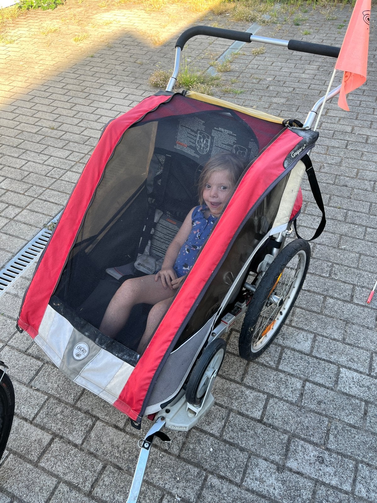 Thule Chariot 2 Cougar, Fietsen en Brommers, Ophalen, Gebruikt, Vering, Kinderkar