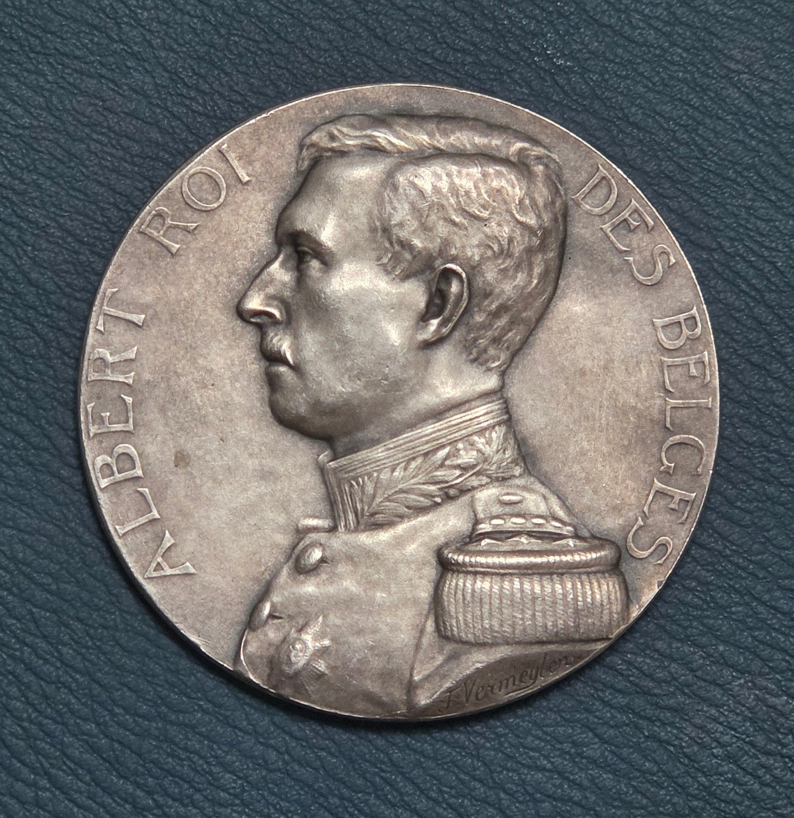 Médaille en argent Albert I 1910 5 cm, Enlèvement ou Envoi