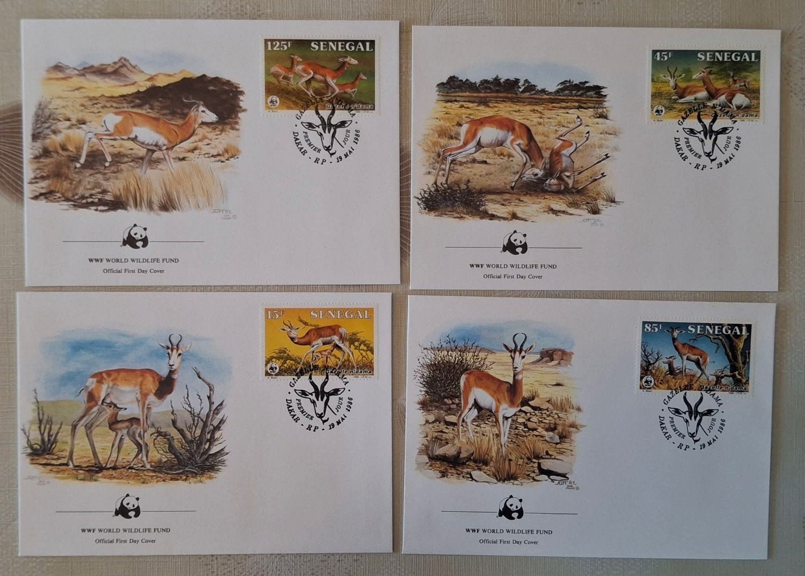 4 enveloppen Senegal ( André Buzin), Enlèvement ou Envoi