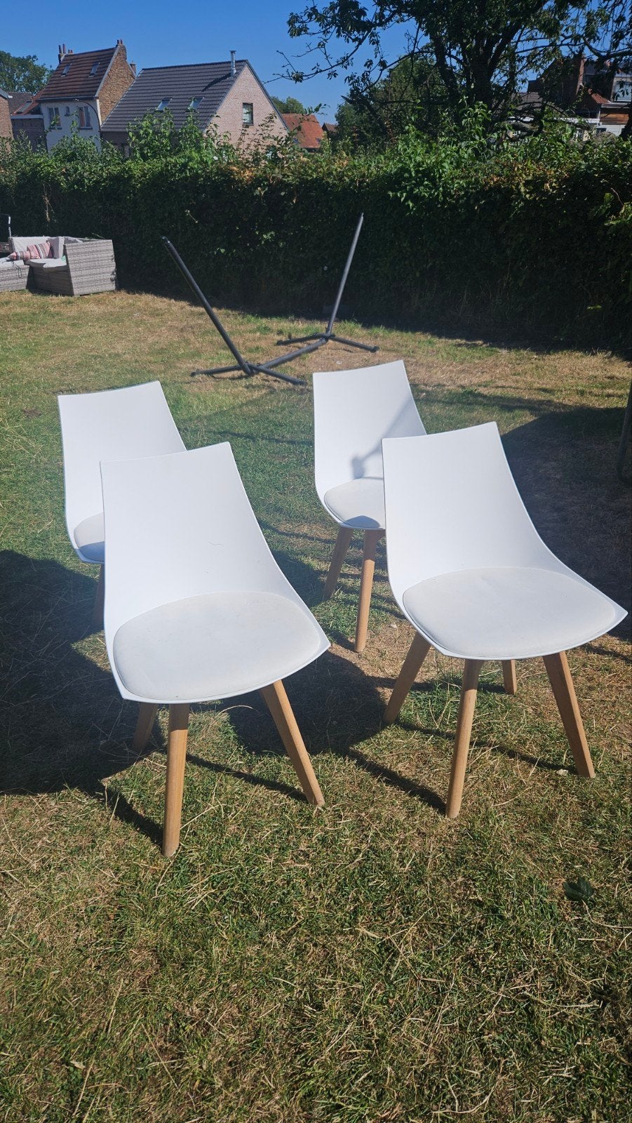 chaises salle à manger, Enlèvement, Utilisé, Blanc, Bois