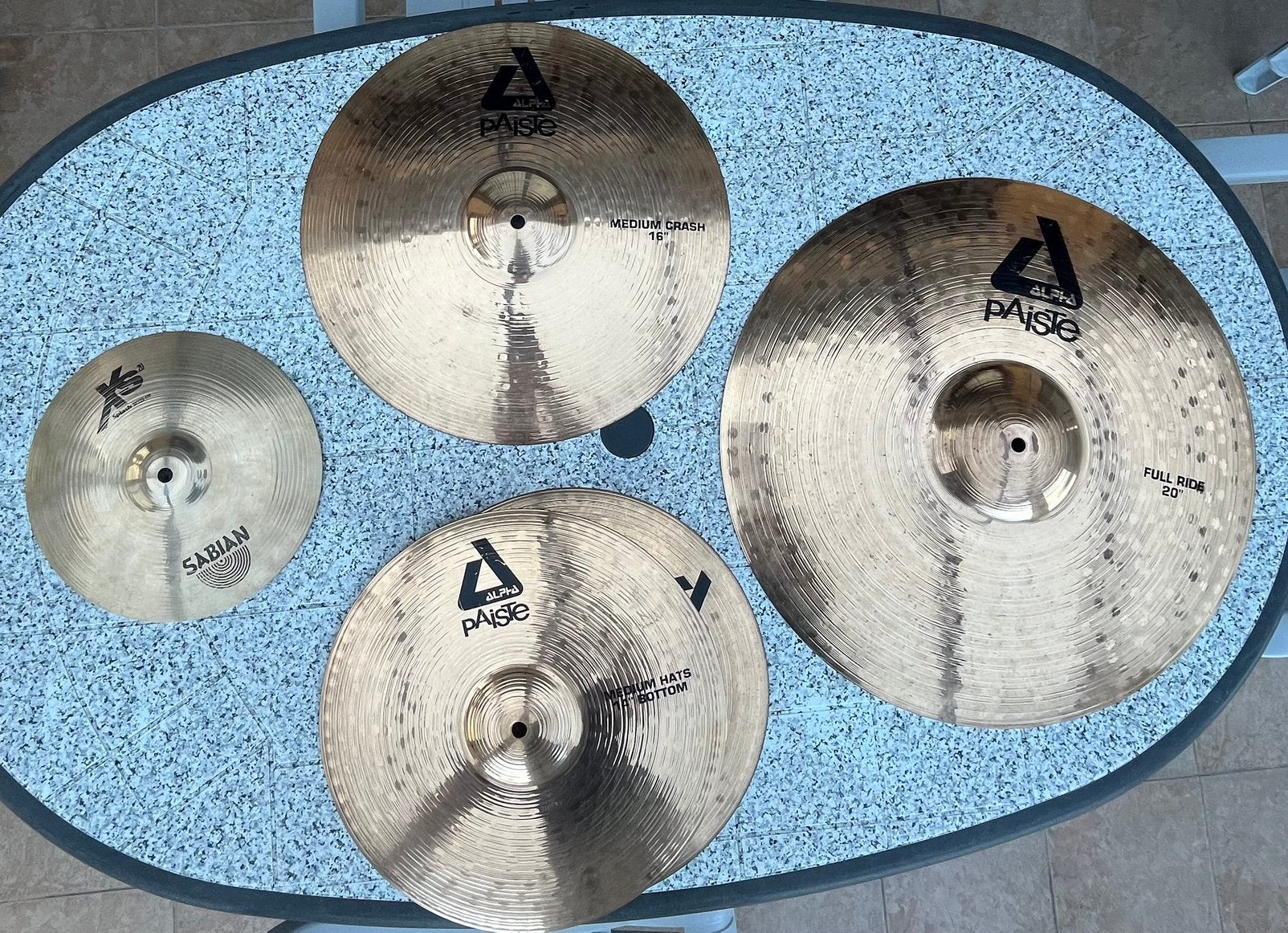 Lot de Cymbales : Paiste Alpha , Splash Sabian Xs20, Musique & Instruments, Enlèvement, Utilisé, Autres marques