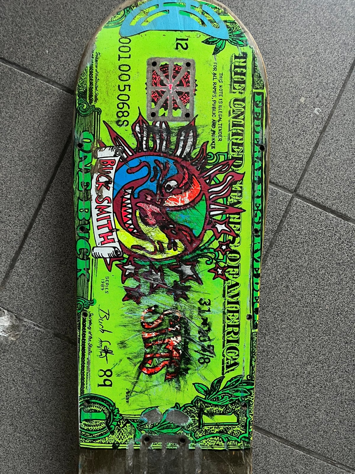 Skate board buck smith 1989 original, Sport en Fitness, Skateboarden, Ophalen of Verzenden, Gebruikt, Skateboard