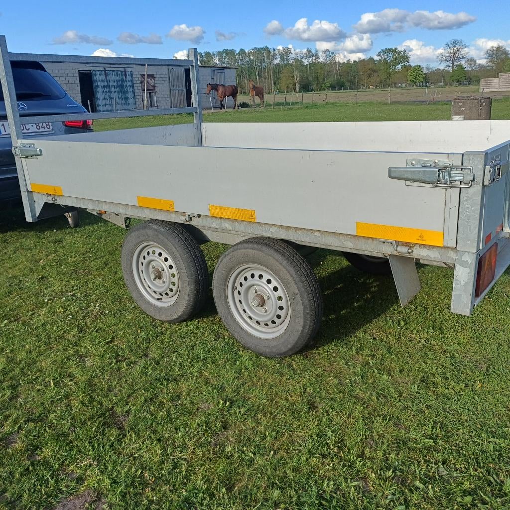 Aanhangwagen dubbelas + opties, Auto diversen, Aanhangers en Bagagewagens, Ophalen