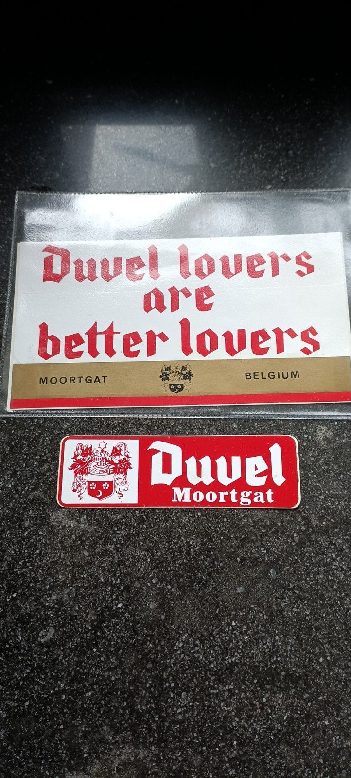 2 nostalgische stickers Duvel Moortgat Breendonk, Ophalen of Verzenden, Duvel