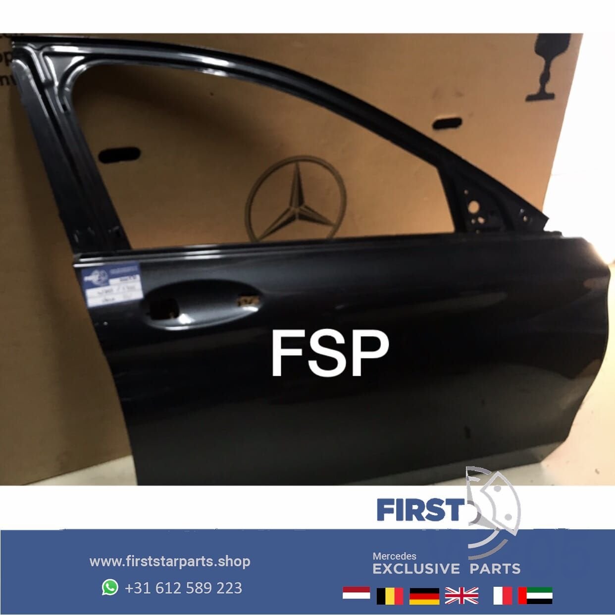 W205 S205 DEUR RECHTS VOOR GRIJS Mercedes C Klasse PORTIER 2, Gebruikt, -, Deur, Ophalen of Verzenden