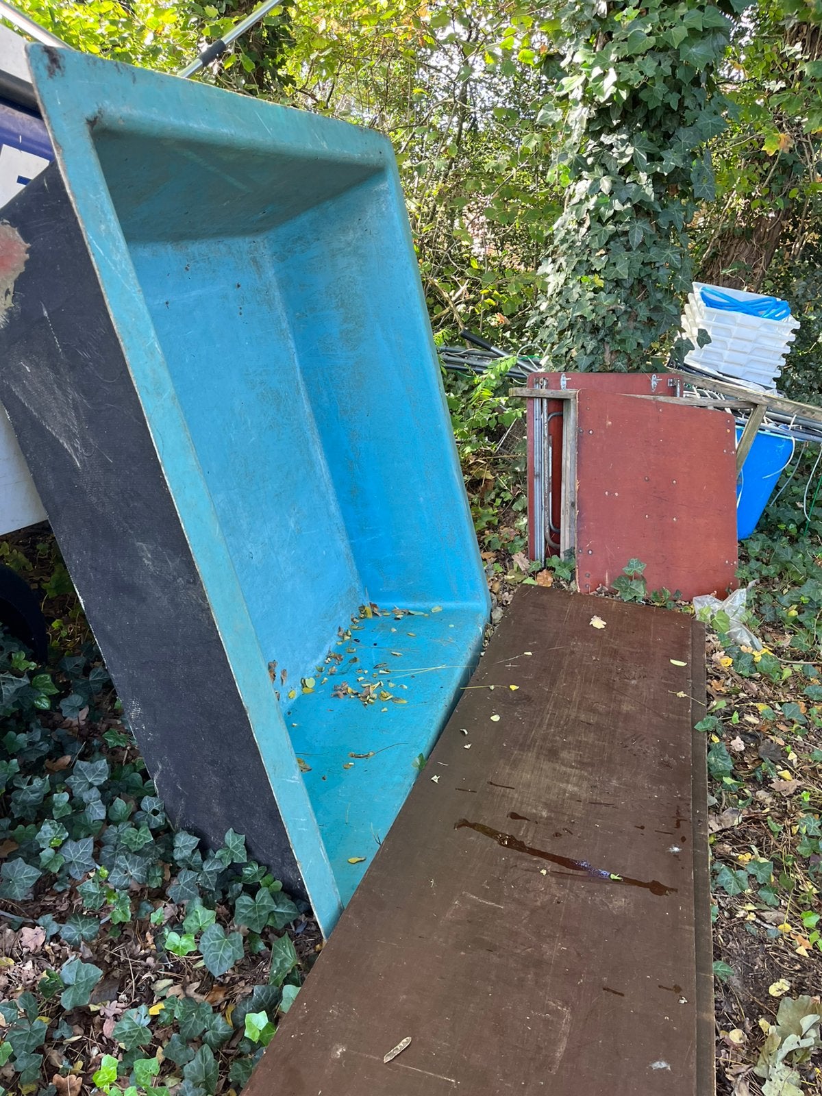 Polyster vijver, zwembad., Tuin en Terras, Ophalen, Zo goed als nieuw