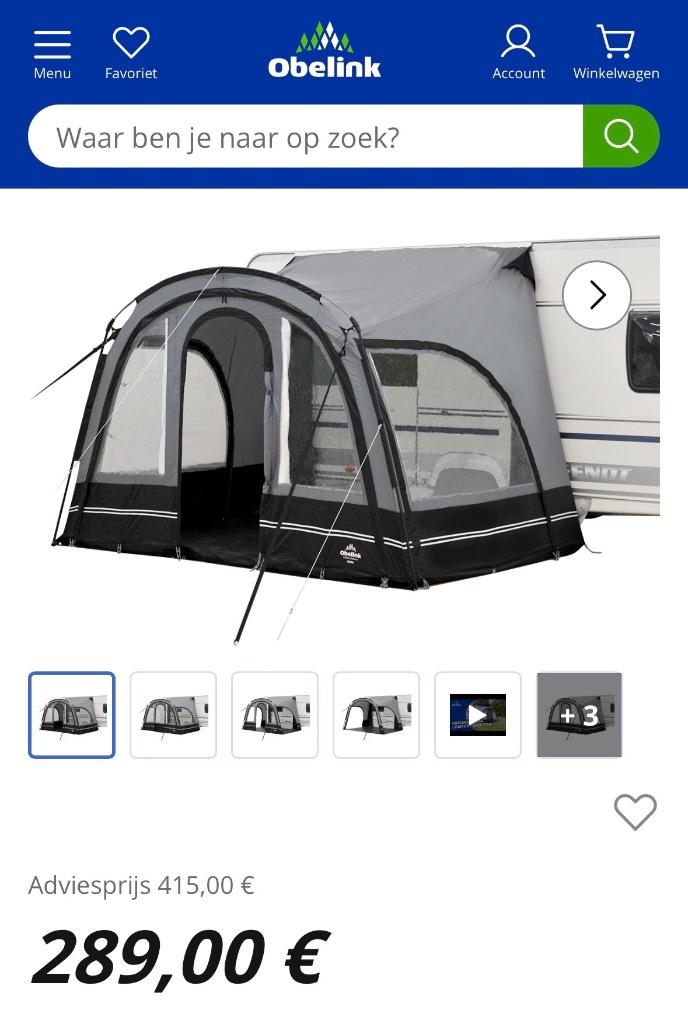 Fiesta comfort voortent, Caravans en Kamperen, Voortenten en Luifels, Ophalen of Verzenden, Nieuw, Polyester, Overige merken