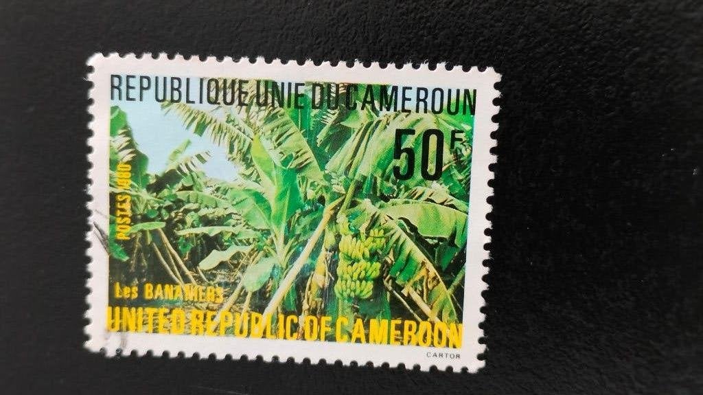 Kameroen 1981 - bananenplanten, flora, fruit, landbouw, Verzenden, Overige landen, Gestempeld