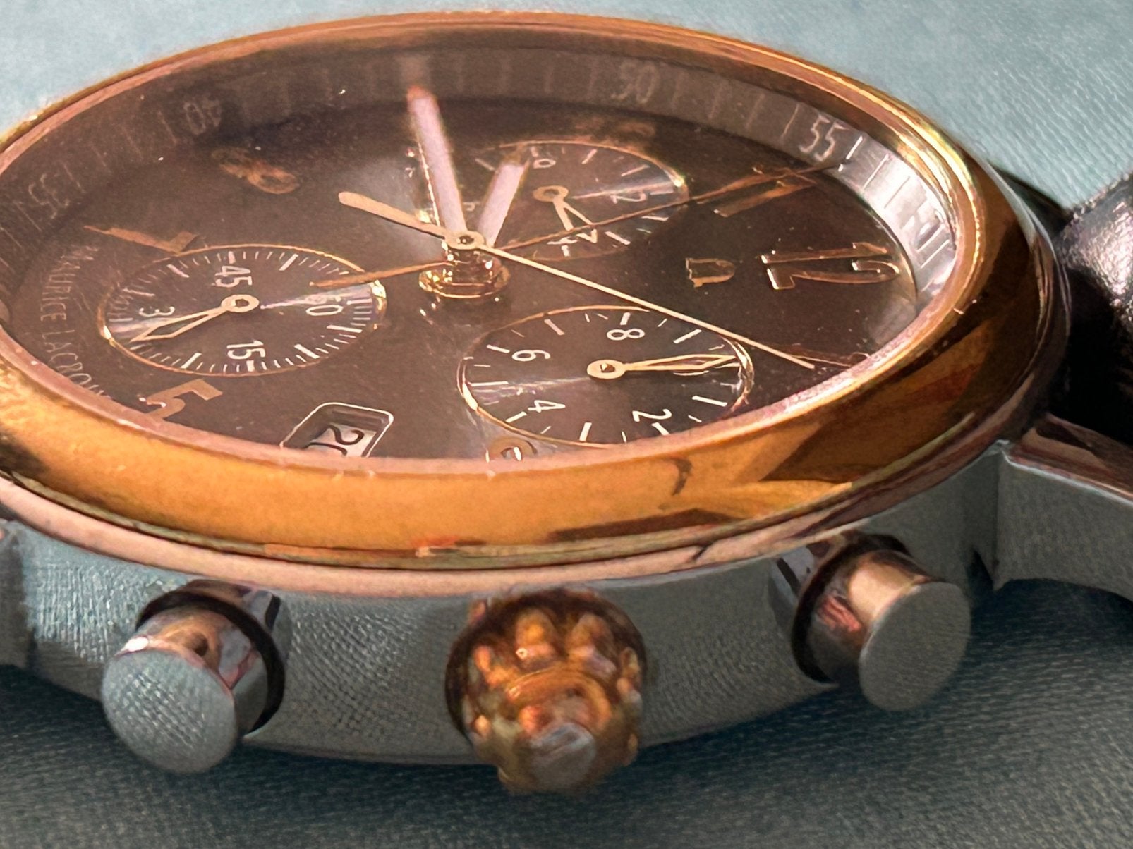 Maurice Lacroix chronometerhorloge, Handtassen en Accessoires, Horloges | Heren, Ophalen of Verzenden, Goud, Goud