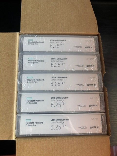 HP/HPE LTO-6 Ultrium 6,25 To RAW (réinscriptible), Neuf, Réinscriptible, Enlèvement, HP
