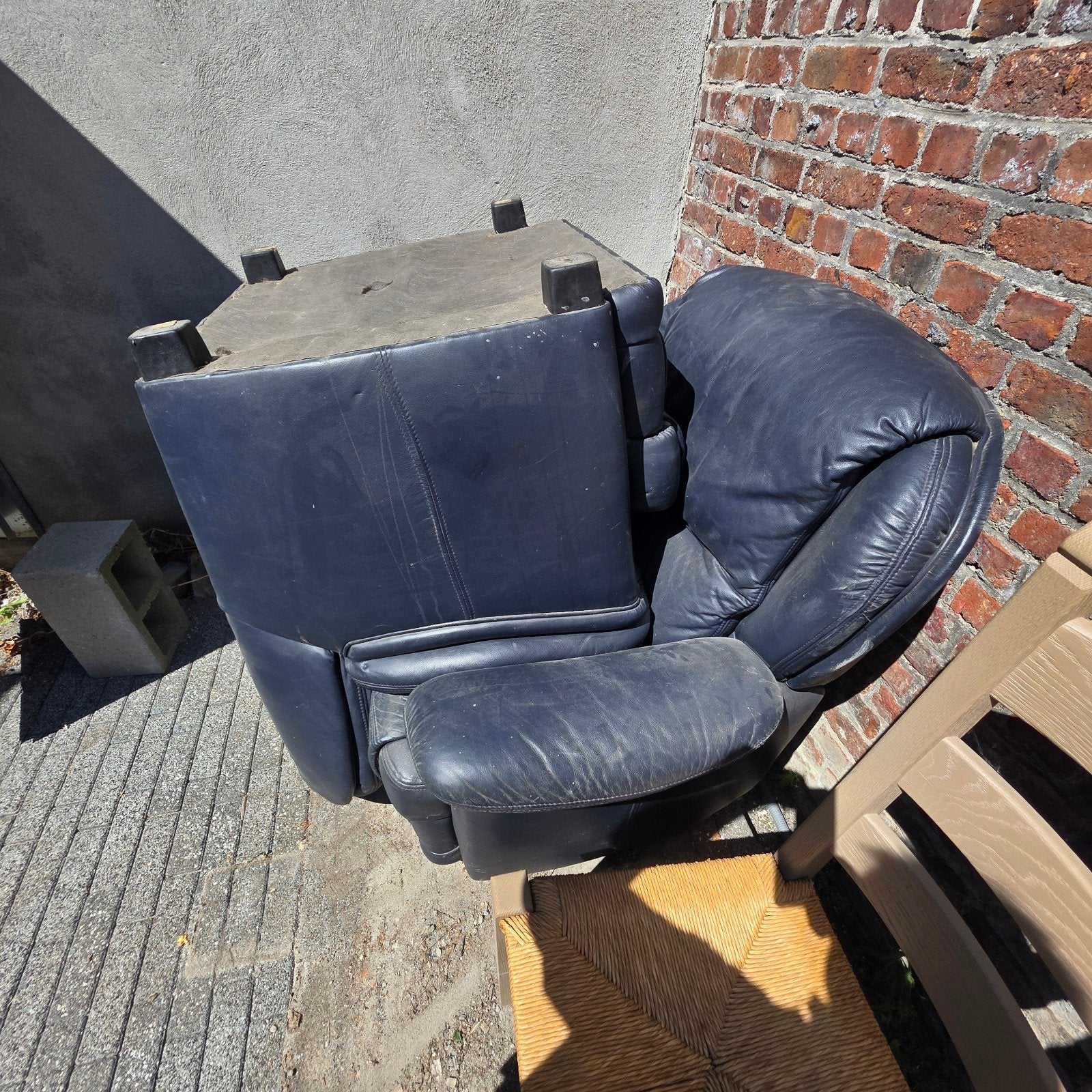 2 relaxzetels, Huis en Inrichting, Ophalen, Gebruikt, Leer