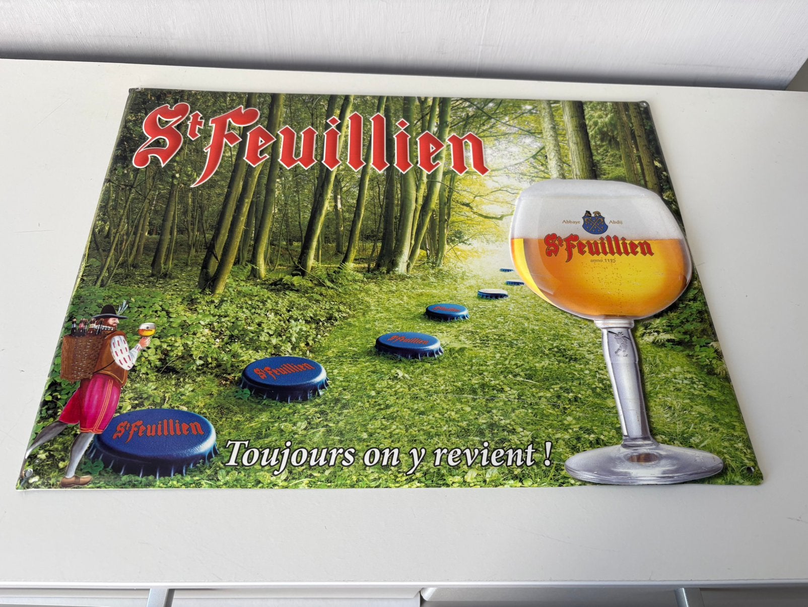Plaque métallique « SAINT-FEUILLIEN » (40/30 cm), Collections, Enlèvement ou Envoi, Comme neuf