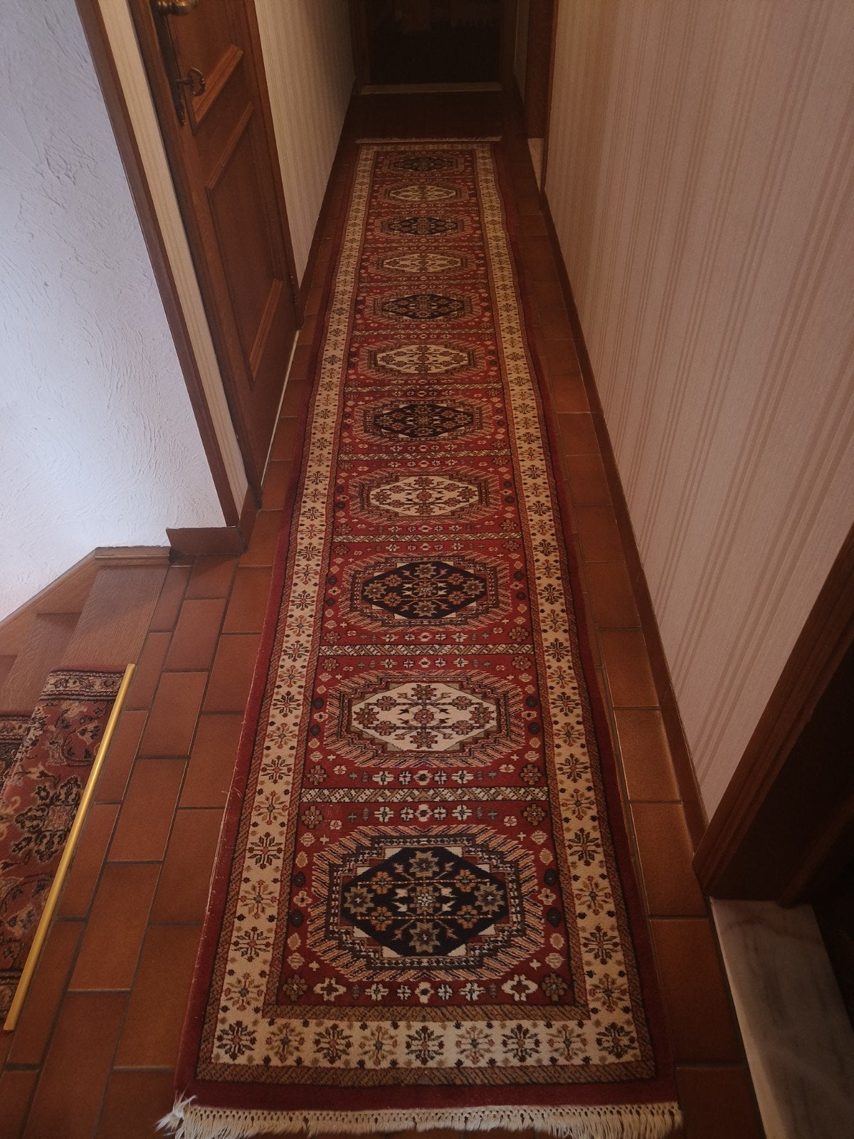 Indisch tapijt - loper - 408x73cm, Huis en Inrichting, Ophalen, Gebruikt, 200 cm of meer, 50 tot 100 cm