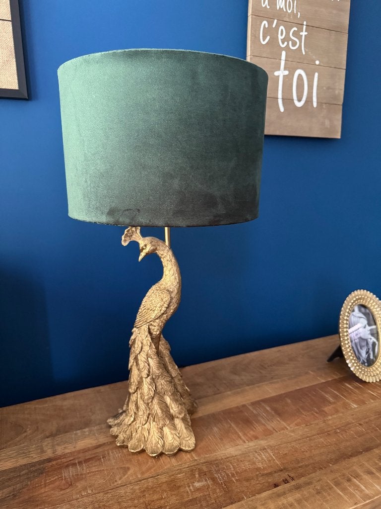 Lampe décorative, Huis en Inrichting, Ophalen, Groen, Met kap, Metaal