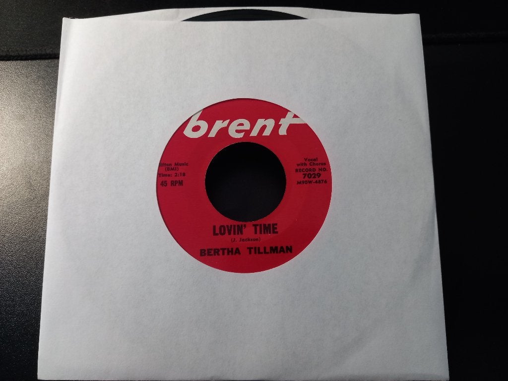 Bertha Tillman - Lovin' Time « Popcorn », CD & DVD, Vinyles Singles, 7 inch, Comme neuf, Housse de protection extérieure, Autres types