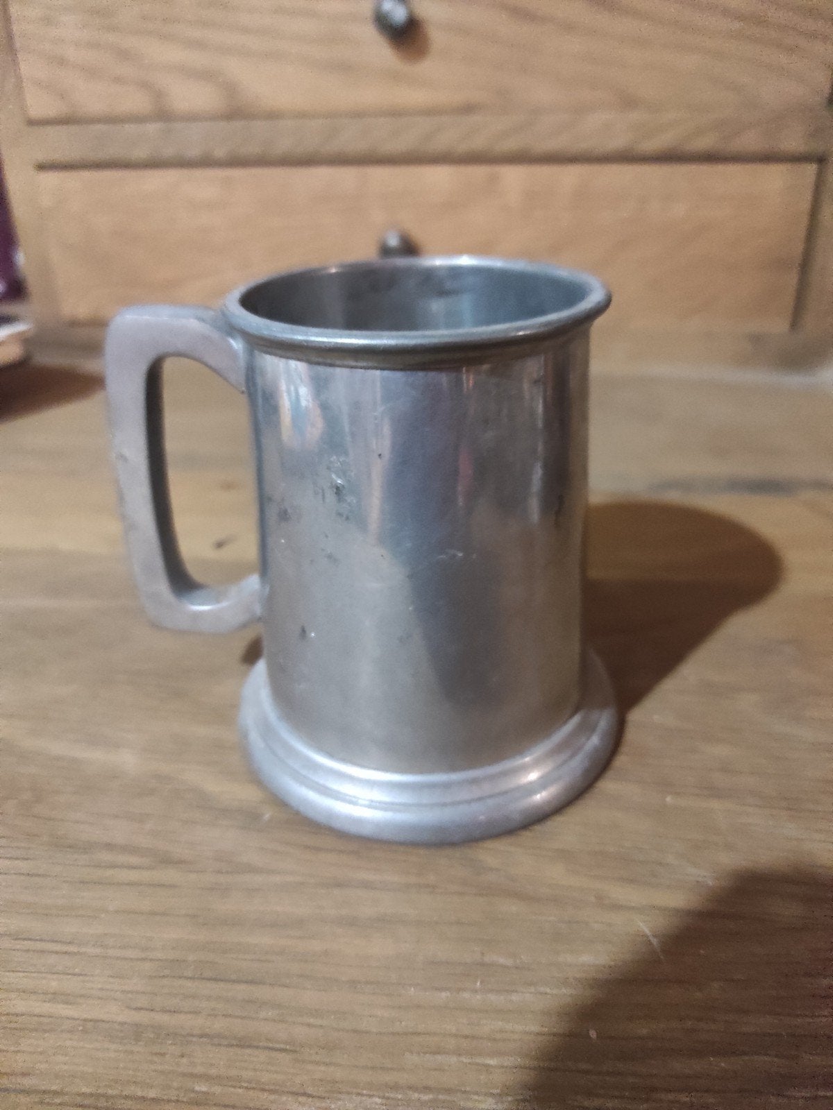 Sakata pewter bierpul met glas bodem, Verzamelen, Ophalen