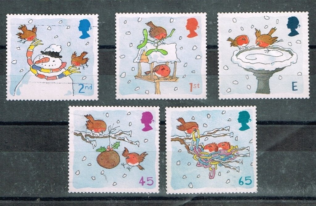 Timbres-poste d'Angleterre - K 5921 - Noël et neige, Envoi, Affranchi