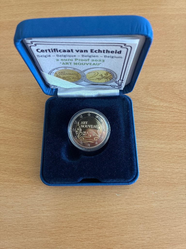2 € Art NOUVEAU proof, Postzegels en Munten, Munten | Europa | Euromunten, Ophalen, België