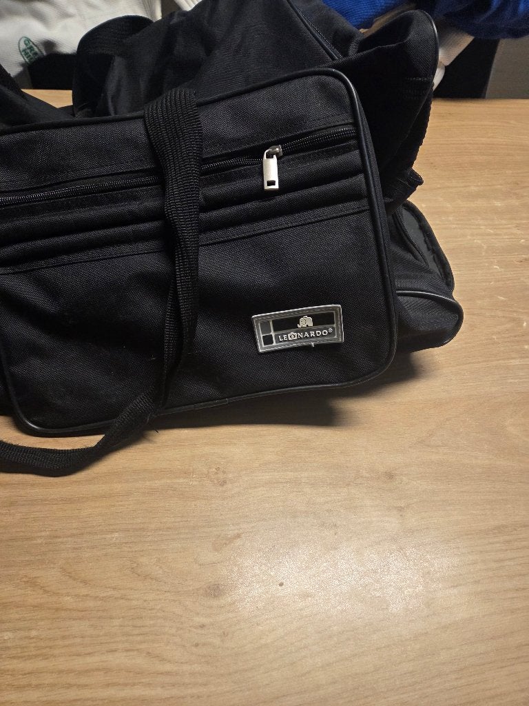 Zwarte trolley tas groot, Uitschuifbare handgreep, 30 cm of meer, Gebruikt, Zwart