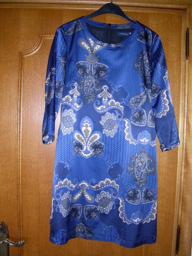 Blauw kleed met 3/4 mouw, maat 38, merk : Terre Bleue, Kleding | Dames, Jurken, Maat 38/40 (M), Ophalen of Verzenden, Zo goed als nieuw