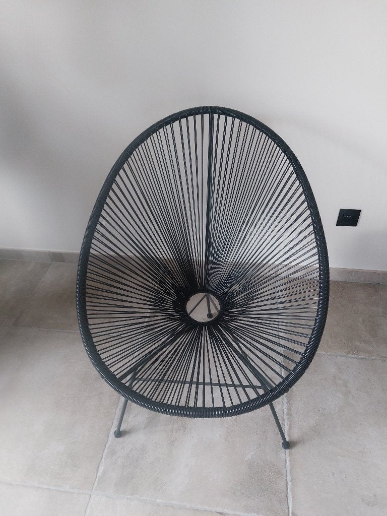 Acapulco stoel, Ophalen, Zo goed als nieuw, Zwart, Eén