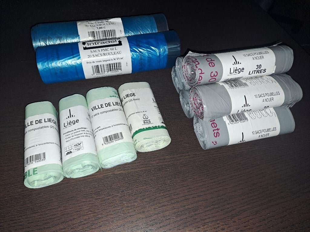 Sacs poubelles Liège, Ophalen, Nieuw
