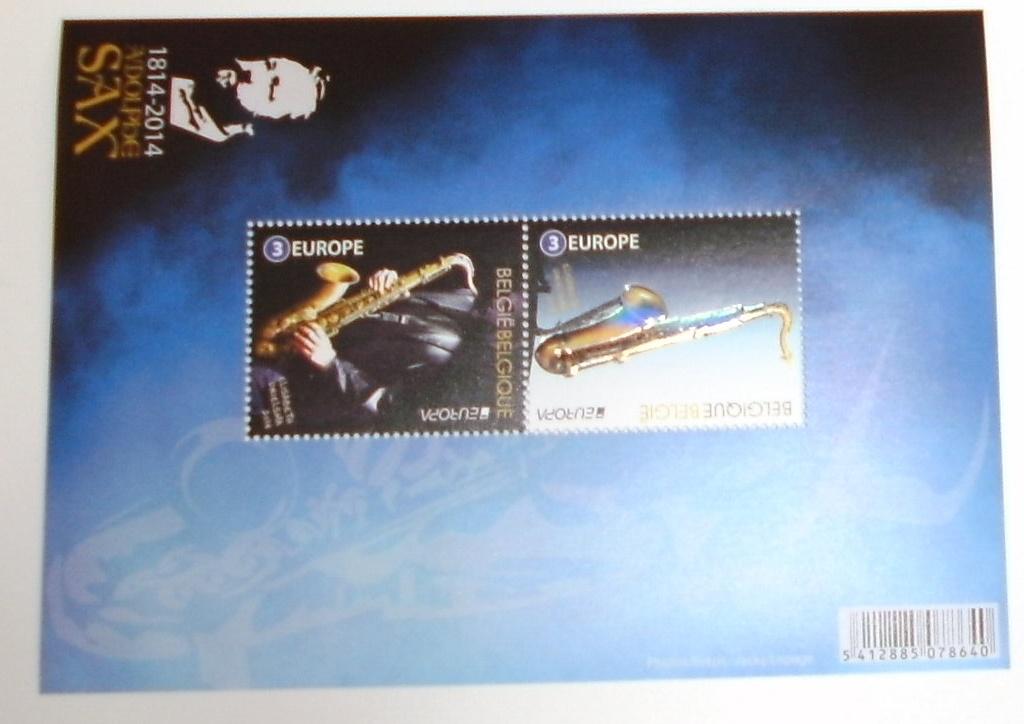 blok bl218 adolphe sax 2 x nummer3 europa, Frankeerzegel, Ophalen of Verzenden, Zonder stempel, Postfris